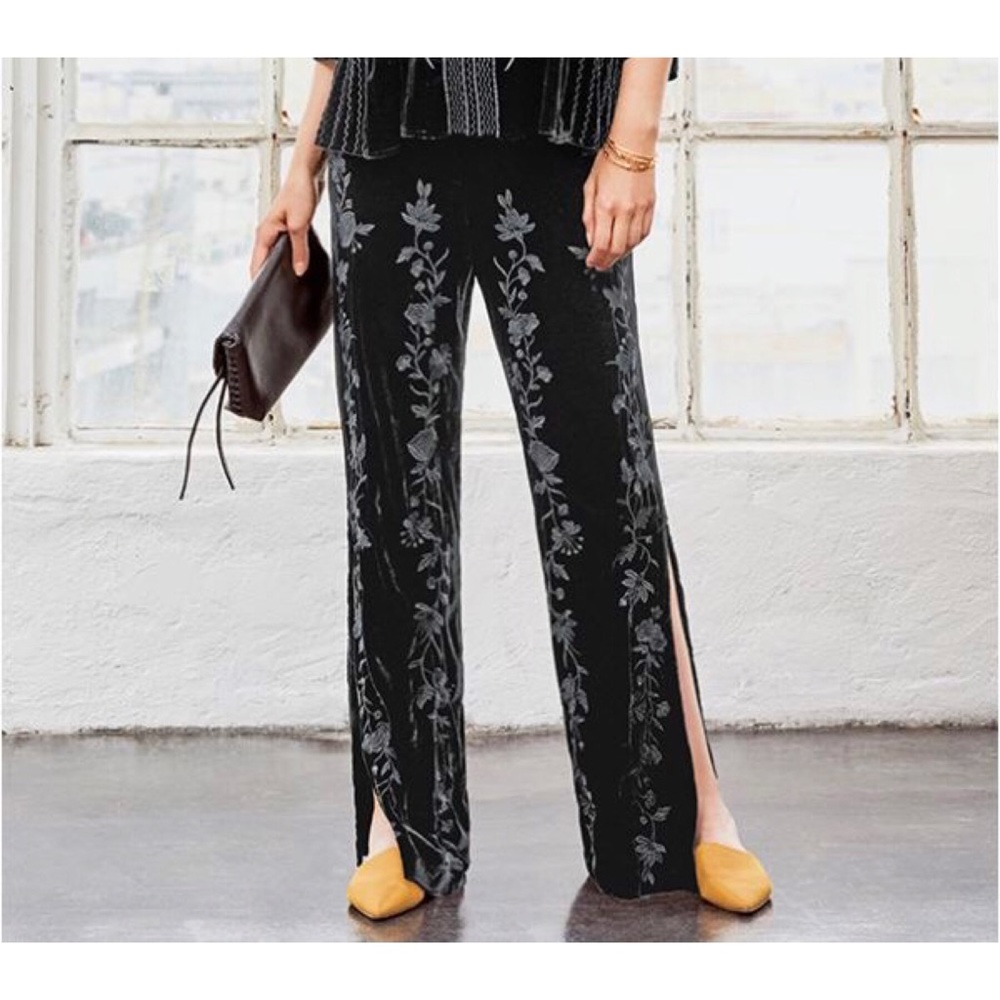 Johnny Was Renee Palazzo Velvet Pant